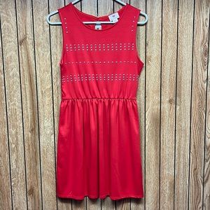 Red dress size medium stud detail